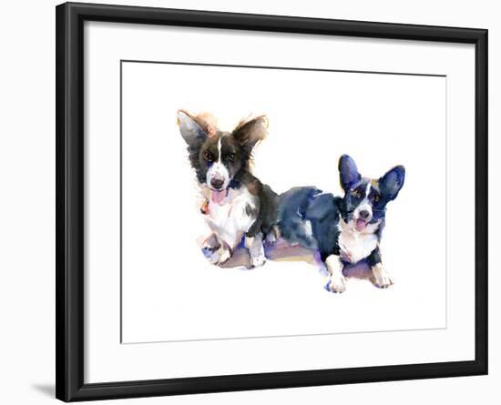 Two Corgis, 2015-John Keeling-Framed Giclee Print