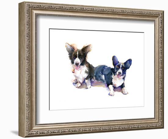 Two Corgis, 2015-John Keeling-Framed Giclee Print