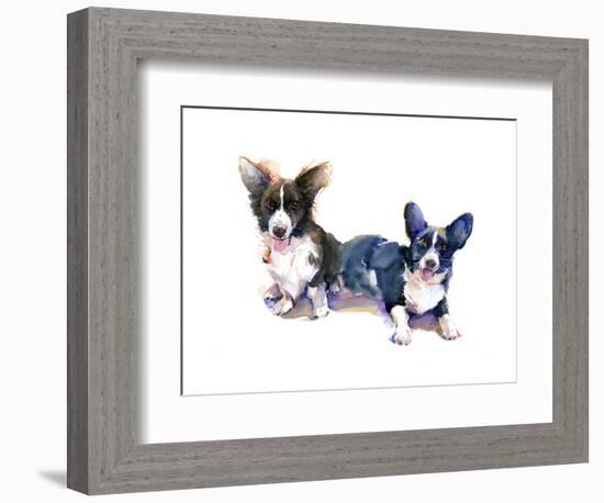 Two Corgis, 2015-John Keeling-Framed Giclee Print