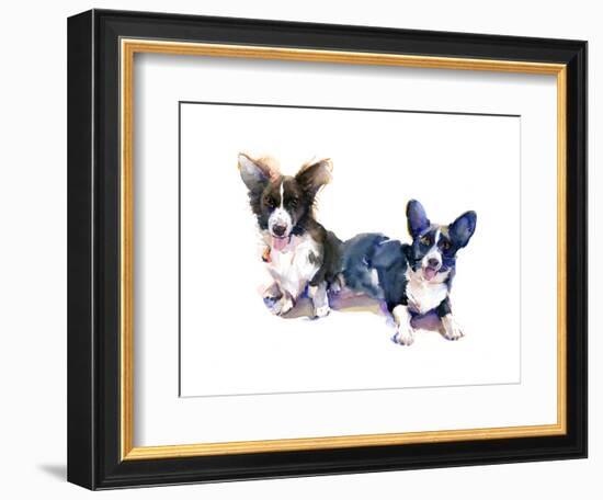 Two Corgis, 2015-John Keeling-Framed Giclee Print