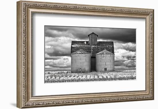 Two Corn Cribs-Trent Foltz-Framed Art Print