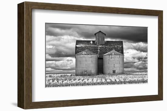 Two Corn Cribs-Trent Foltz-Framed Art Print