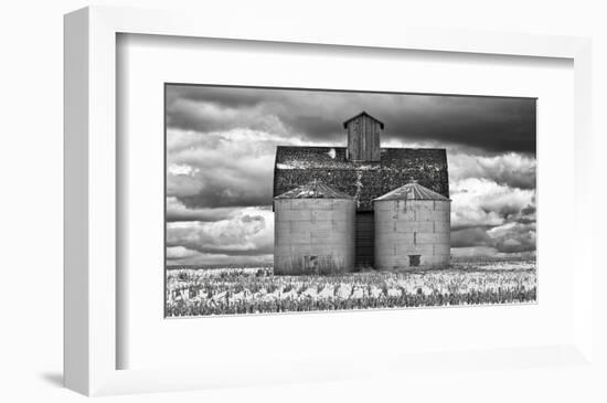 Two Corn Cribs-Trent Foltz-Framed Art Print