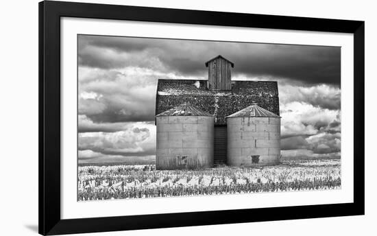 Two Corn Cribs-Trent Foltz-Framed Art Print