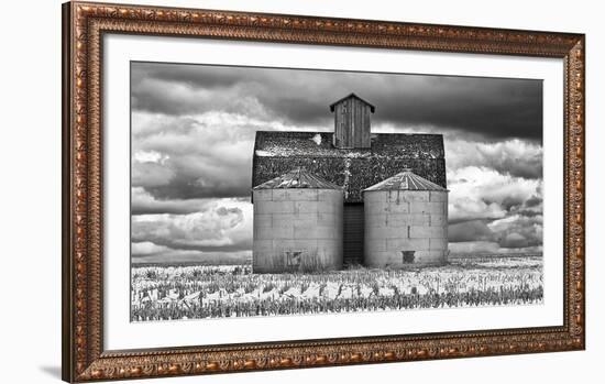 Two Corn Cribs-Trent Foltz-Framed Art Print