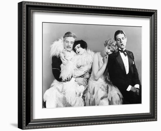 Two Couples Sitting Together Sleeping-null-Framed Photo