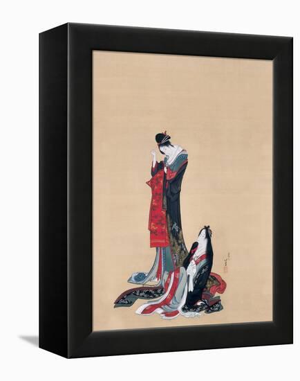 Two courtesans. Edo Period, ca. 1805-Katsushika Hokusai-Framed Premier Image Canvas