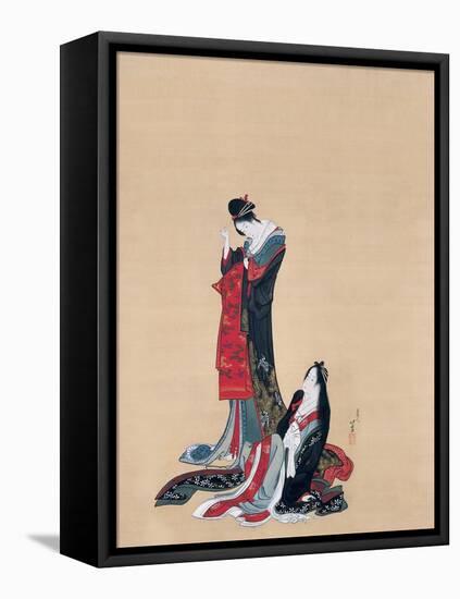 Two courtesans. Edo Period, ca. 1805-Katsushika Hokusai-Framed Premier Image Canvas