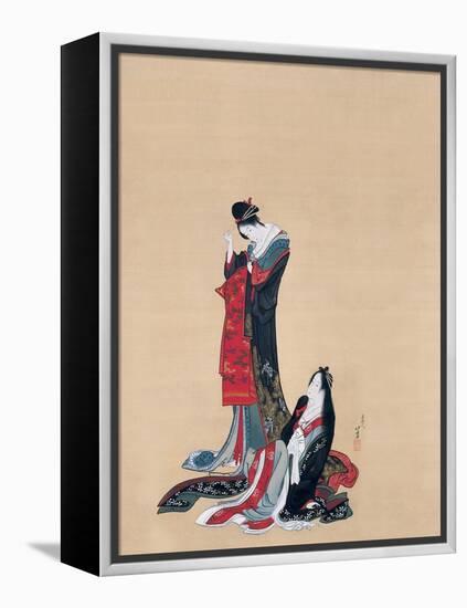 Two courtesans. Edo Period, ca. 1805-Katsushika Hokusai-Framed Premier Image Canvas