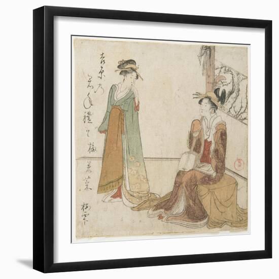 Two Courtesans-Kubo Shunman-Framed Giclee Print