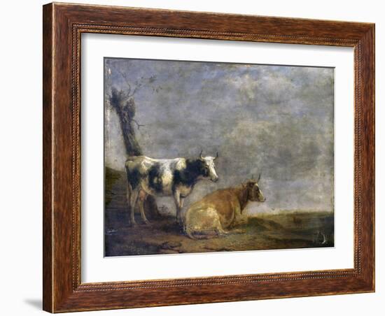 Two Cows, after Paulus Potter, 1652-Paulus Potter-Framed Art Print