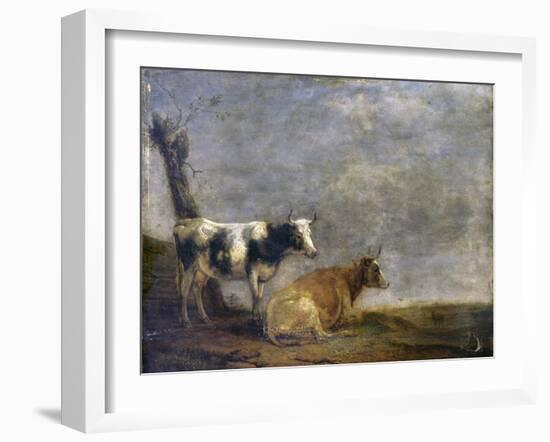 Two Cows, after Paulus Potter, 1652-Paulus Potter-Framed Art Print