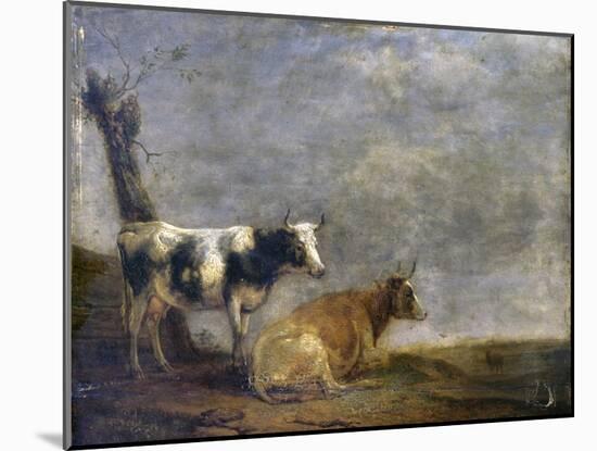 Two Cows, after Paulus Potter, 1652-Paulus Potter-Mounted Art Print