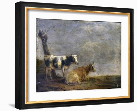 Two Cows, after Paulus Potter, 1652-Paulus Potter-Framed Art Print