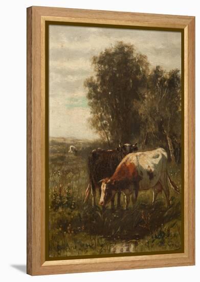 Two Cows in a Landscape-William Frederick Hulk-Framed Premier Image Canvas