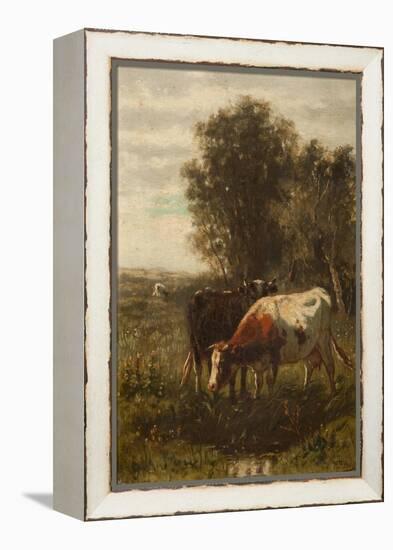 Two Cows in a Landscape-William Frederick Hulk-Framed Premier Image Canvas