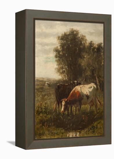 Two Cows in a Landscape-William Frederick Hulk-Framed Premier Image Canvas