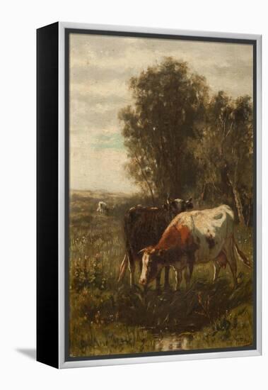 Two Cows in a Landscape-William Frederick Hulk-Framed Premier Image Canvas