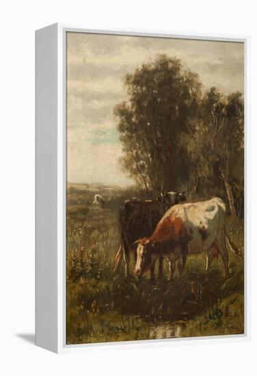 Two Cows in a Landscape-William Frederick Hulk-Framed Premier Image Canvas