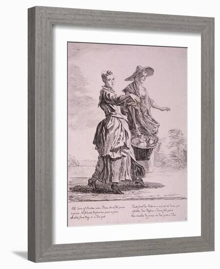 Two Crockery Sellers, Cries of London, 1760-Paul Sandby-Framed Giclee Print