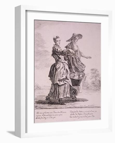 Two Crockery Sellers, Cries of London, 1760-Paul Sandby-Framed Giclee Print