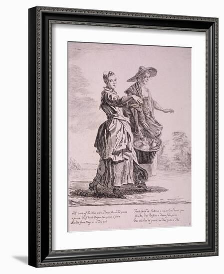 Two Crockery Sellers, Cries of London, 1760-Paul Sandby-Framed Giclee Print