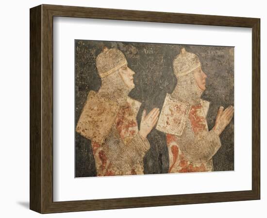 Two Crusaders of the Minutolo Family, from the Cappella Minutolo-Pietro Cavallini-Framed Giclee Print