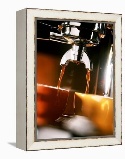 Two Cups Under a Coffee Machine-Ludger Rose-Framed Premier Image Canvas