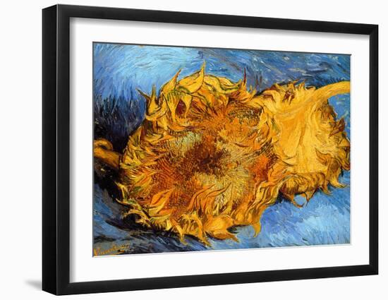 Two Cut Sunflowers, c.1887-Vincent van Gogh-Framed Giclee Print