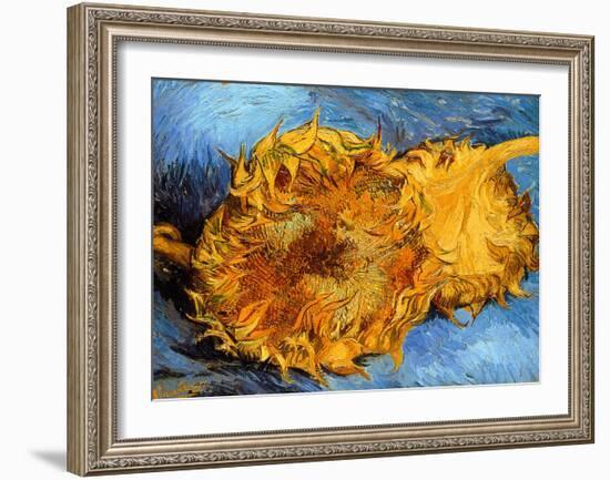 Two Cut Sunflowers, c.1887-Vincent van Gogh-Framed Giclee Print