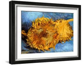 Two Cut Sunflowers, c.1887-Vincent van Gogh-Framed Giclee Print