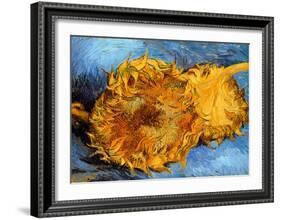 Two Cut Sunflowers, c.1887-Vincent van Gogh-Framed Giclee Print