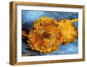 Two Cut Sunflowers, c.1887-Vincent van Gogh-Framed Giclee Print