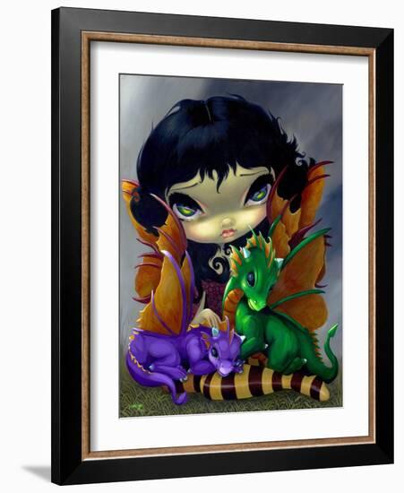 Two Cute Dragonlings-Jasmine Becket-Griffith-Framed Art Print