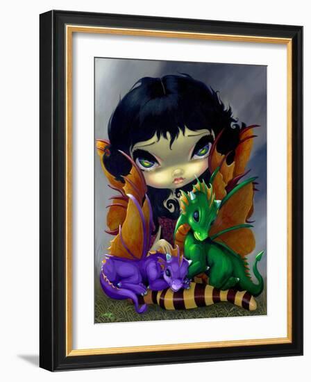 Two Cute Dragonlings-Jasmine Becket-Griffith-Framed Art Print