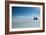 Two Cyclists Cycle in the Morning over the Salar De Uyuni-Alex Saberi-Framed Photographic Print