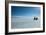 Two Cyclists Cycle in the Morning over the Salar De Uyuni-Alex Saberi-Framed Photographic Print