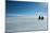 Two Cyclists Cycle in the Morning over the Salar De Uyuni-Alex Saberi-Mounted Photographic Print