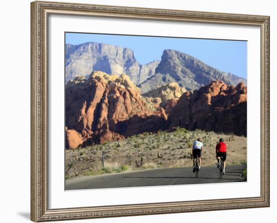 Two Cyclists, Red Rock Canyon National Conservation Area, Nevada, May 6, 2006-Jae C. Hong-Framed Photographic Print