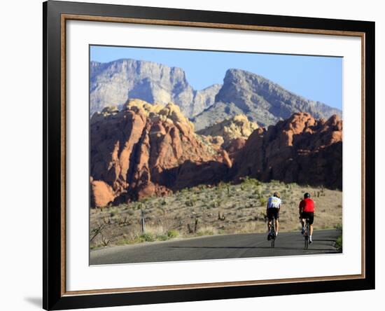 Two Cyclists, Red Rock Canyon National Conservation Area, Nevada, May 6, 2006-Jae C. Hong-Framed Photographic Print