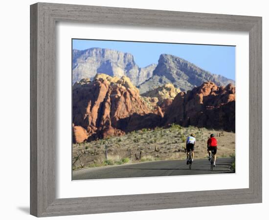 Two Cyclists, Red Rock Canyon National Conservation Area, Nevada, May 6, 2006-Jae C. Hong-Framed Photographic Print