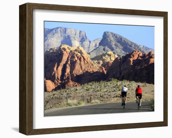 Two Cyclists, Red Rock Canyon National Conservation Area, Nevada, May 6, 2006-Jae C. Hong-Framed Photographic Print