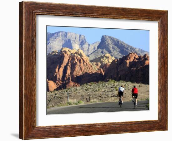 Two Cyclists, Red Rock Canyon National Conservation Area, Nevada, May 6, 2006-Jae C. Hong-Framed Photographic Print