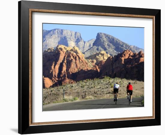 Two Cyclists, Red Rock Canyon National Conservation Area, Nevada, May 6, 2006-Jae C. Hong-Framed Photographic Print