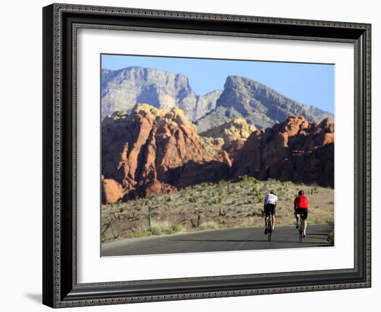 Two Cyclists, Red Rock Canyon National Conservation Area, Nevada, May 6, 2006-Jae C. Hong-Framed Photographic Print