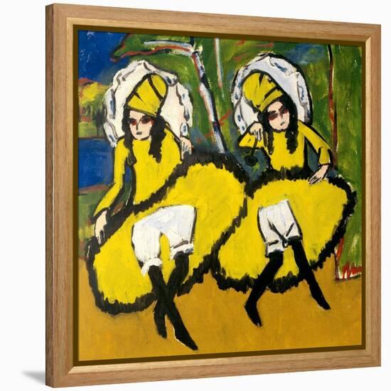 Two Dancers, 1910-1911-Ernst Ludwig Kirchner-Framed Premier Image Canvas