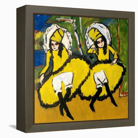 Two Dancers, 1910-1911-Ernst Ludwig Kirchner-Framed Premier Image Canvas