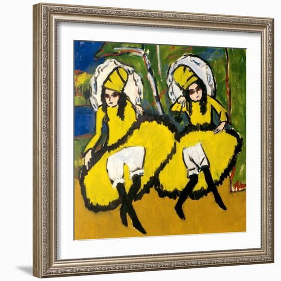 Two Dancers, 1910-1911-Ernst Ludwig Kirchner-Framed Giclee Print