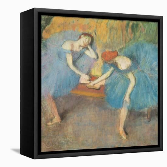 Two Dancers at Rest Or, Dancers in Blue, circa 1898-Edgar Degas-Framed Premier Image Canvas