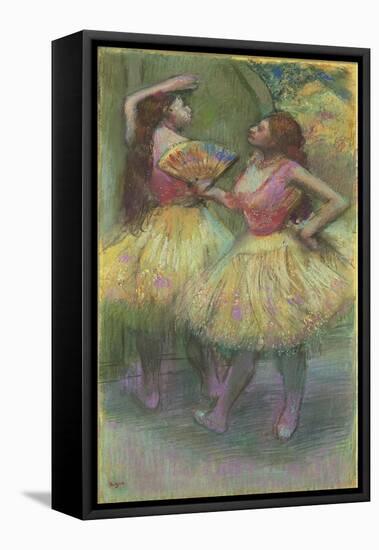 Two Dancers before Going on Stage; Avant L'Entree En Scene-Edgar Degas-Framed Premier Image Canvas